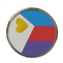 Round pin with Trio Polyamorous symbol